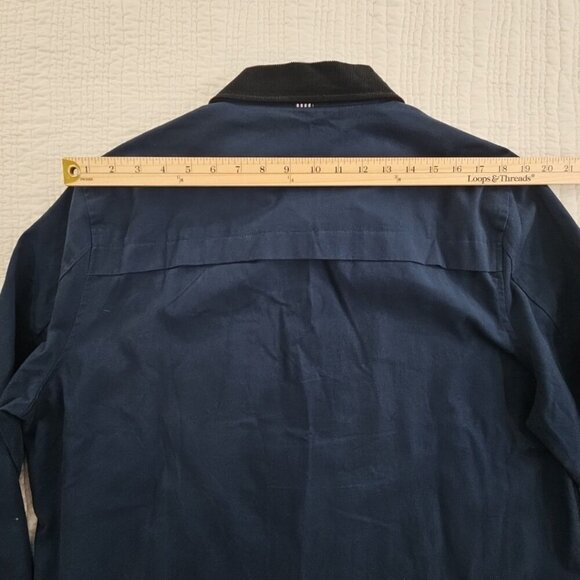 Five Four Barn Jacket Men's XL Navy Corduroy Collar Full Zip EUC Utility Chore - Picture 11 of 14